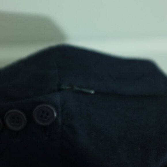 Loft navy linen blend side zipper wide leg pants size 2 - Picture 6 of 11